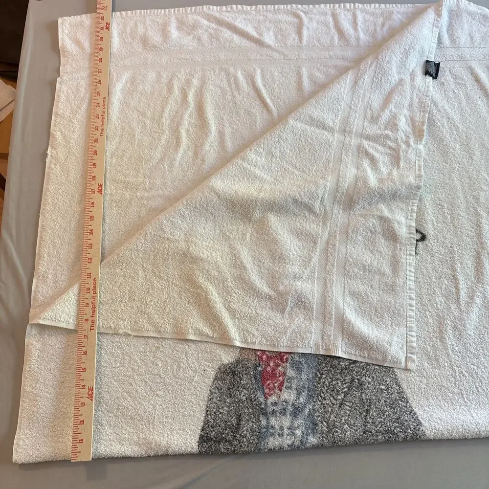 Vintage 90s Ralph Lauren Polo Bear Western Gentleman Beach Towel 36x66